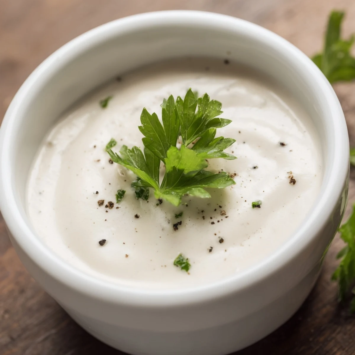 Creamy dressing drizzled over a fresh salad, a vibrant and flavorful homemade recipe.