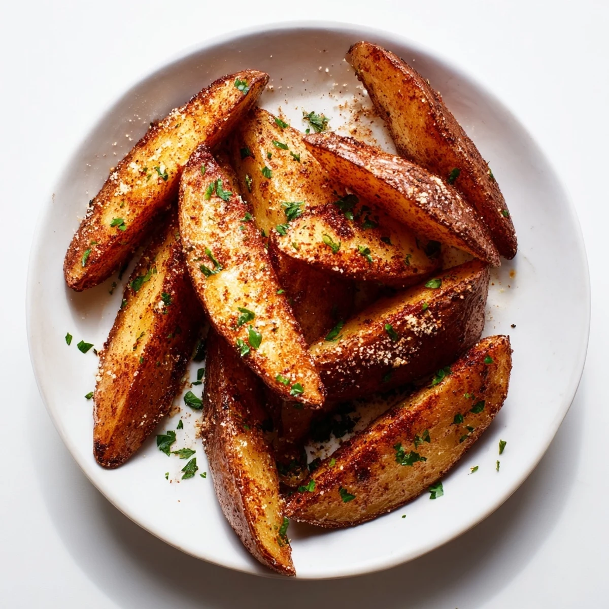 knusprige gebackene kartoffel wedges