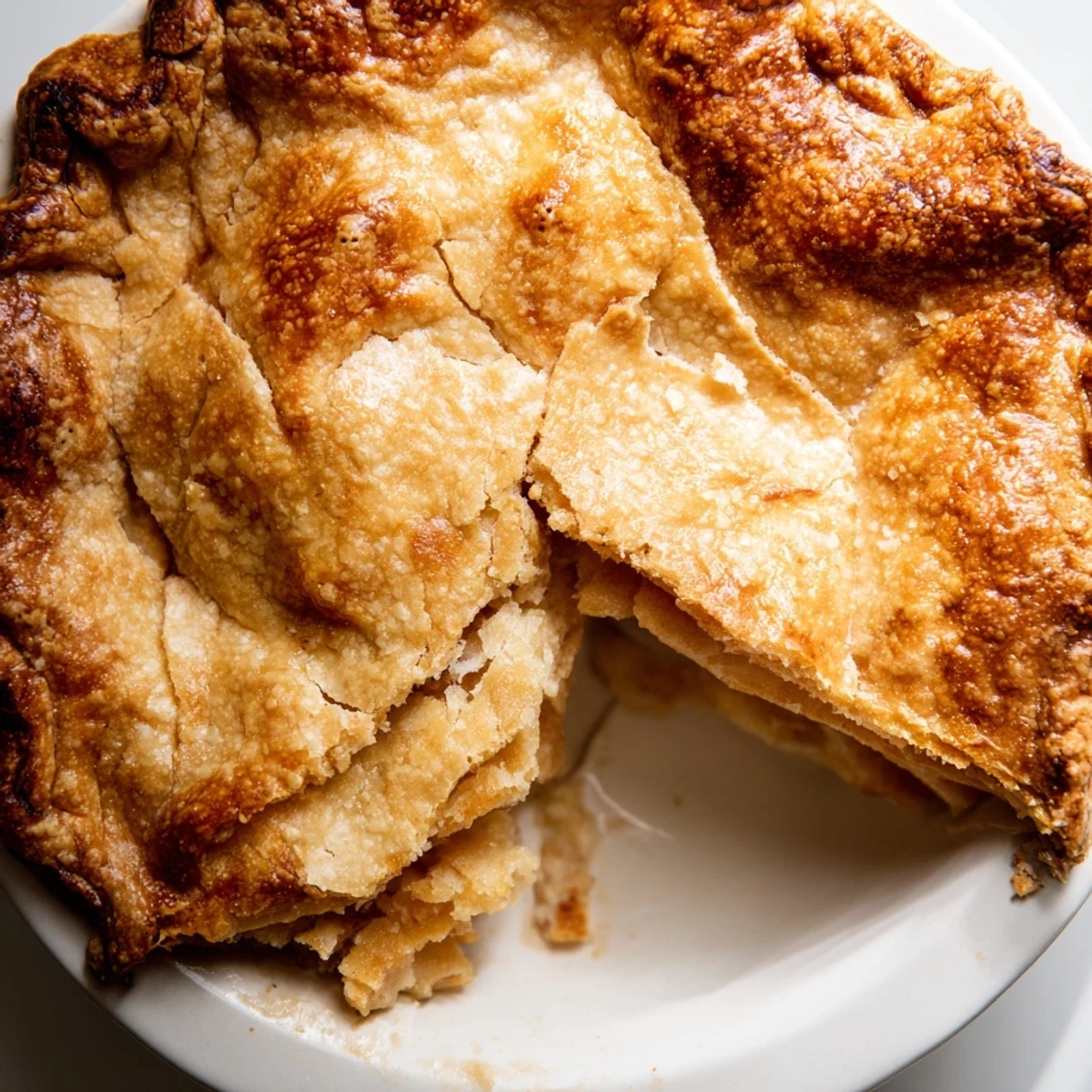 Homemade Crispy Crust, a wonderfully buttery, golden-brown pastry ready for your favorite filling.