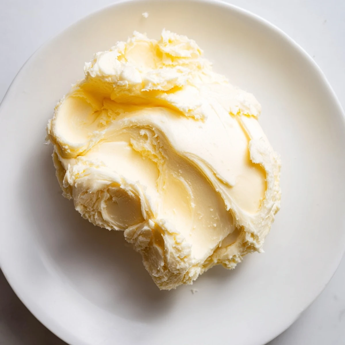 Golden swirls of Creamy Butter in a bowl: a fresh, dairy delight for your breakfast spread.