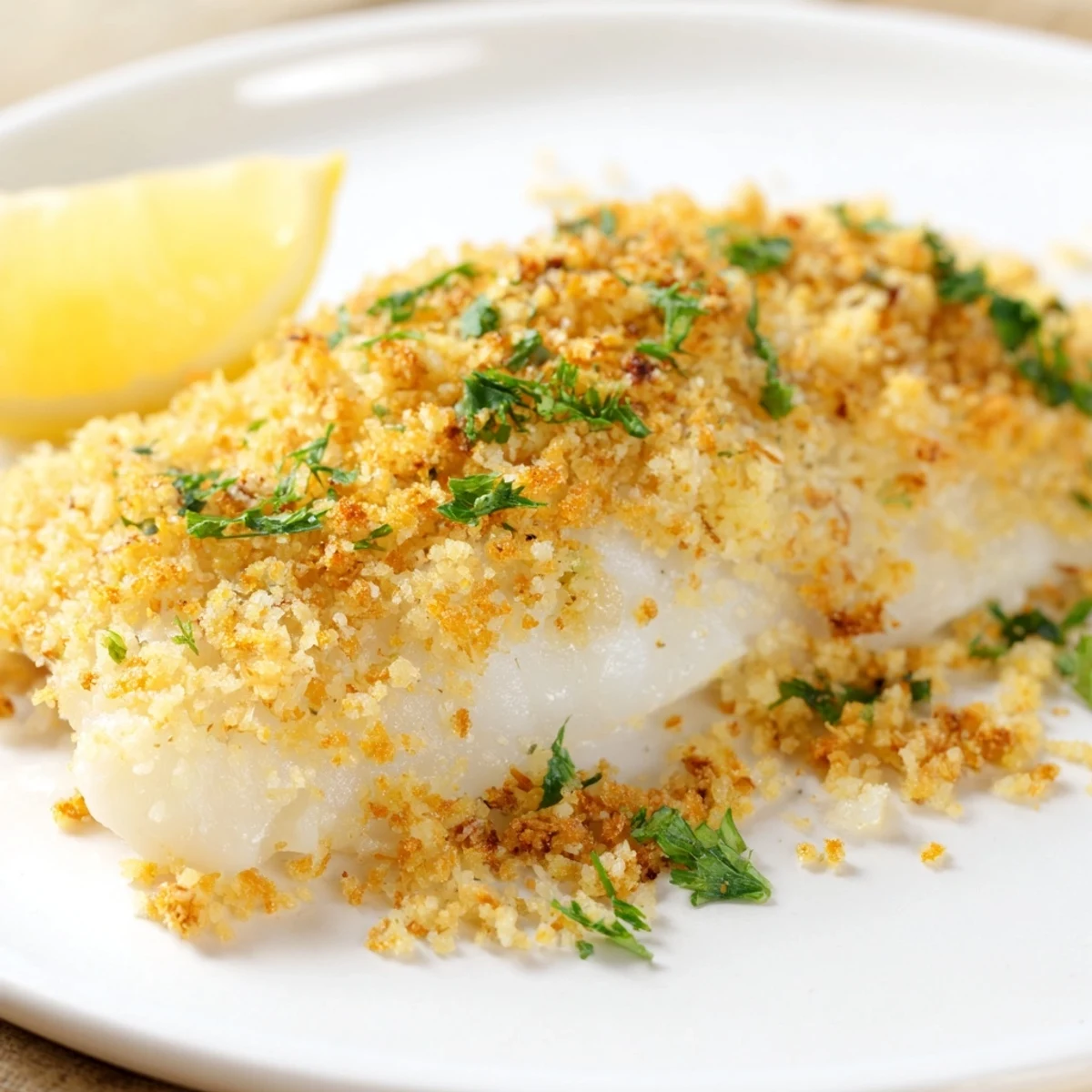 Gebackener Kabeljau Brotkruste