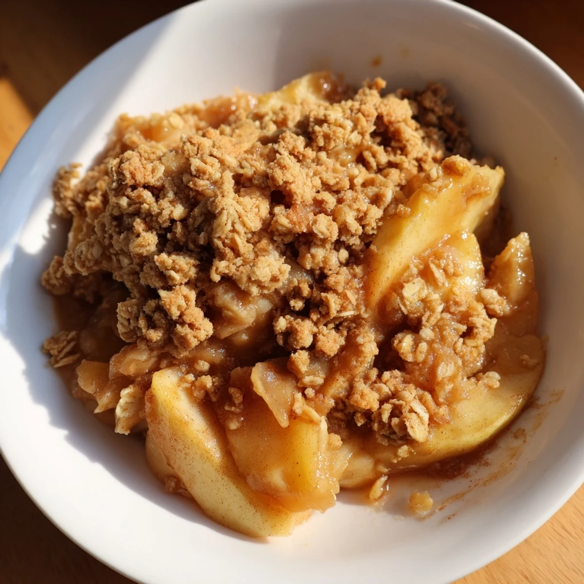 Gebackener Apfel mit Hafer