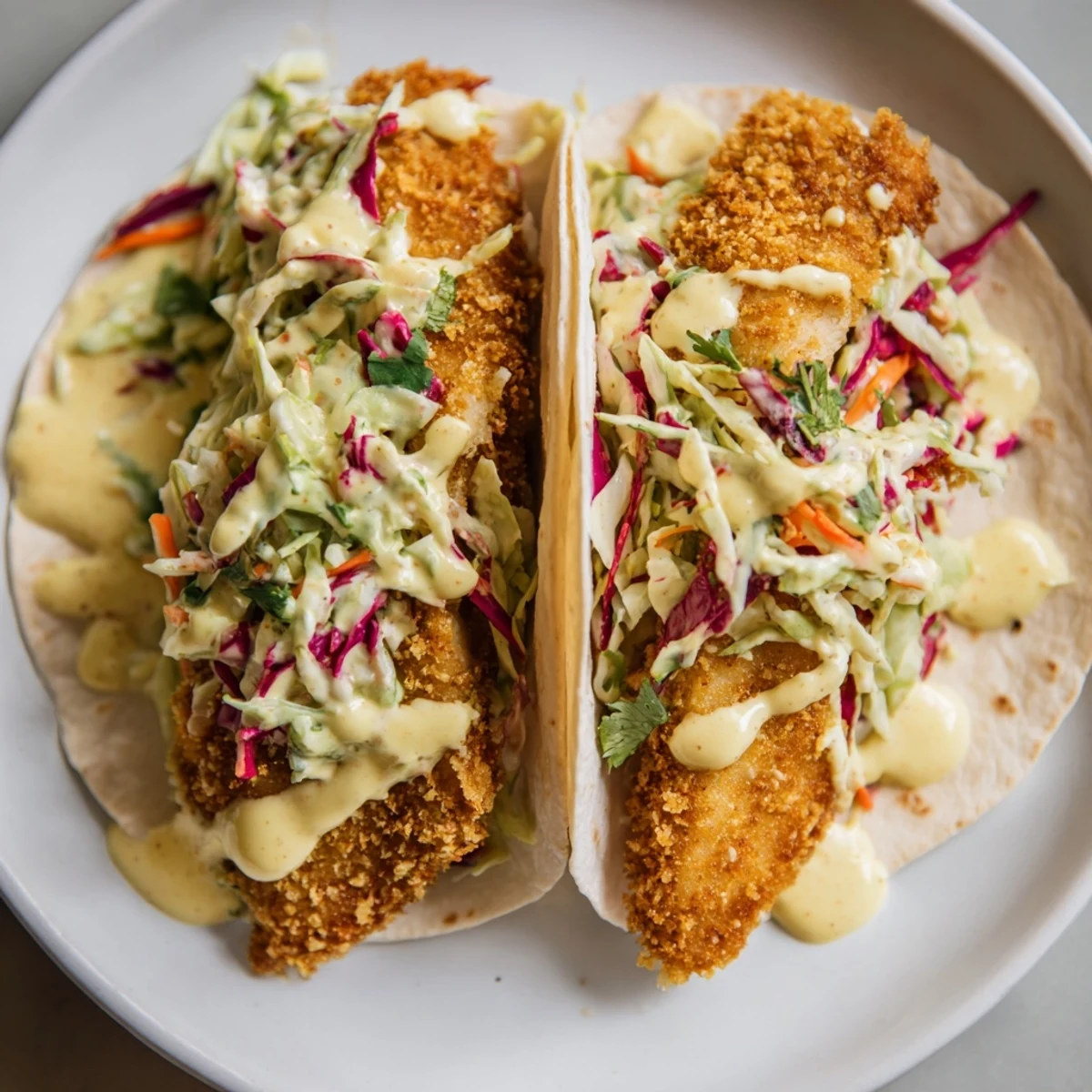 knusprige gebackene fisch tacos