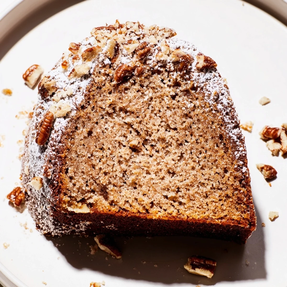 Here are the three ALT texts for the Spiced Rum-Free Cake recipe: