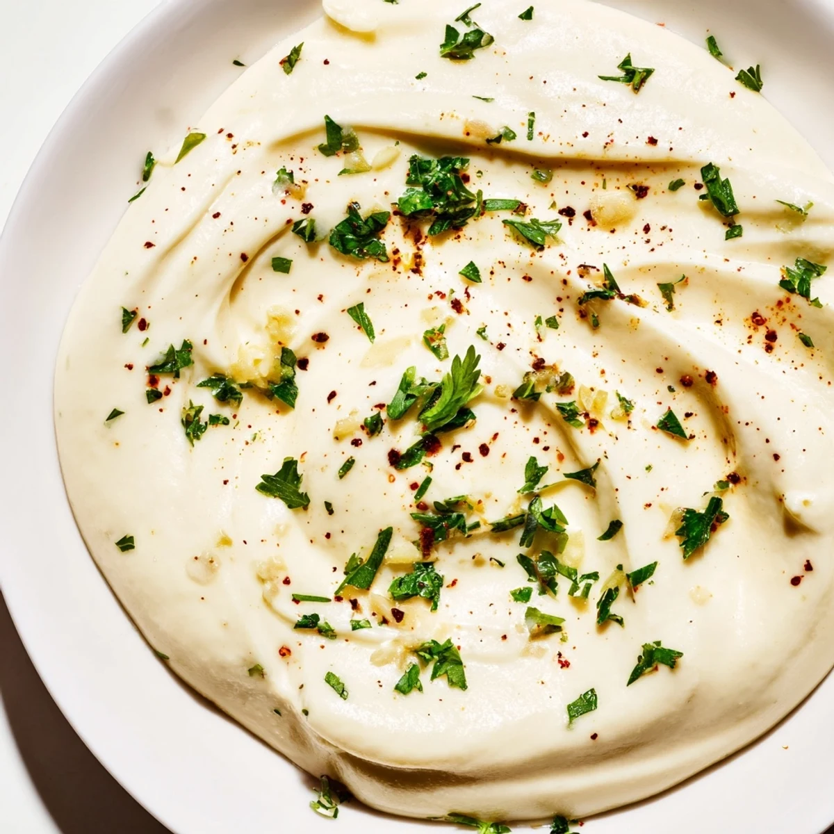 Cremige Garlic Aioli Dip serviert mit frischem Gemüse, perfekt für einen köstlichen Snack.