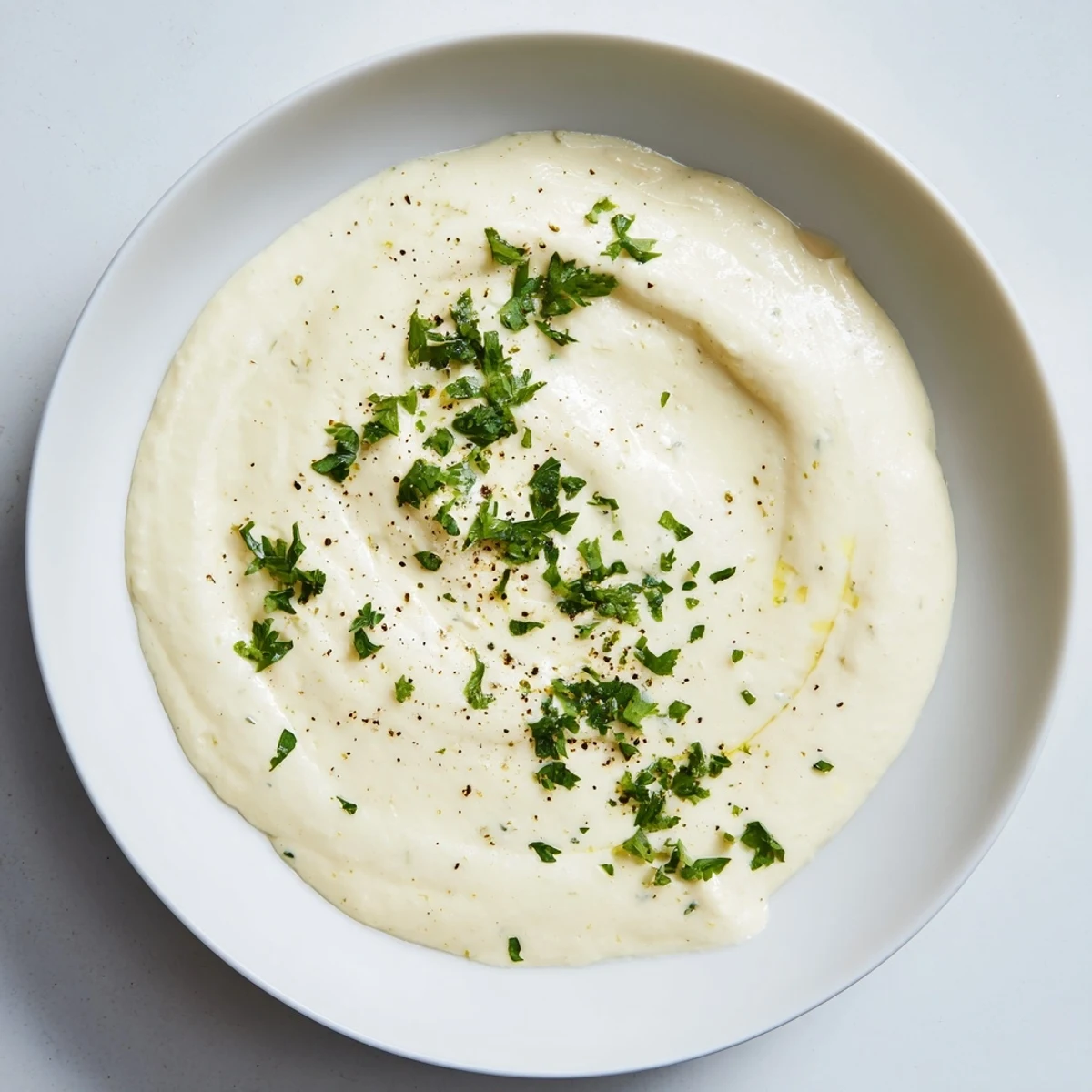 Glatt und cremig, Garlic Aioli Dip, ideal zum Dippen von Pommes oder auf Sandwiches.