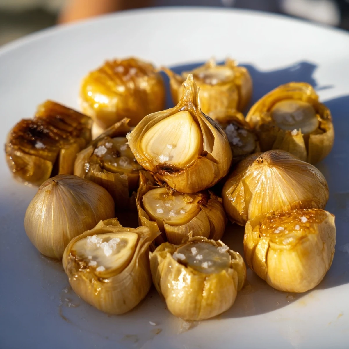 Soft, caramelized roasted garlic: ready to spread on crusty bread or add depth to pasta.