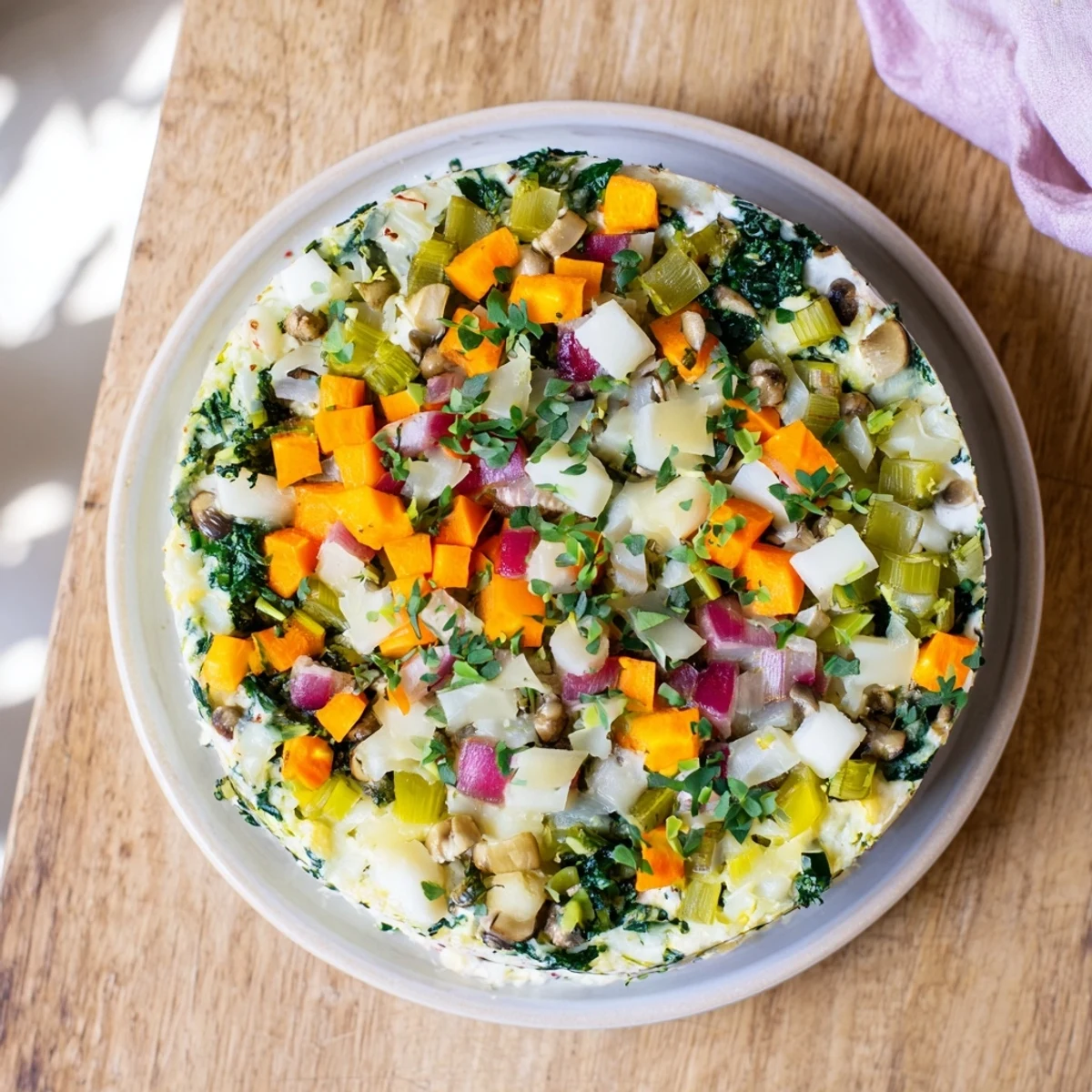 A golden-brown savory pie filling, ready to be baked into a flaky pie crust.