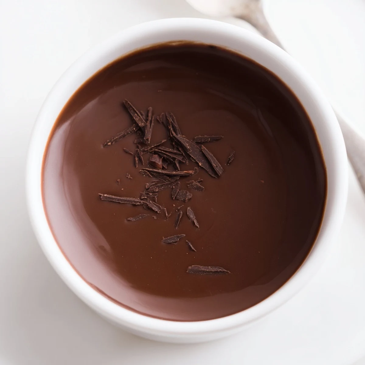 This dark chocolate pudding, rich and velvety, is perfect for a special dessert after dinner.