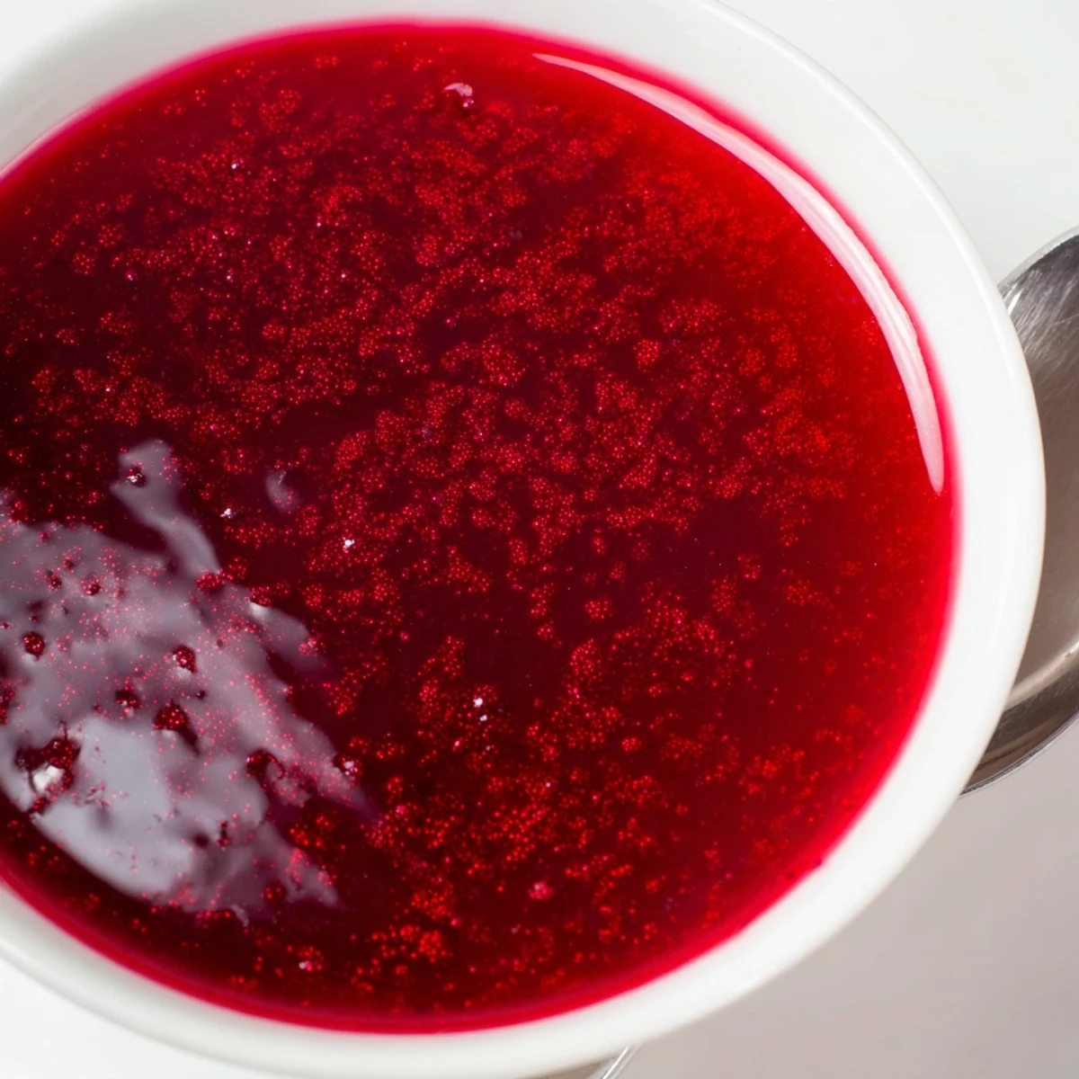 This homemade cranberry jelly is perfectly smooth and tangy, featuring fresh cranberries alongside.