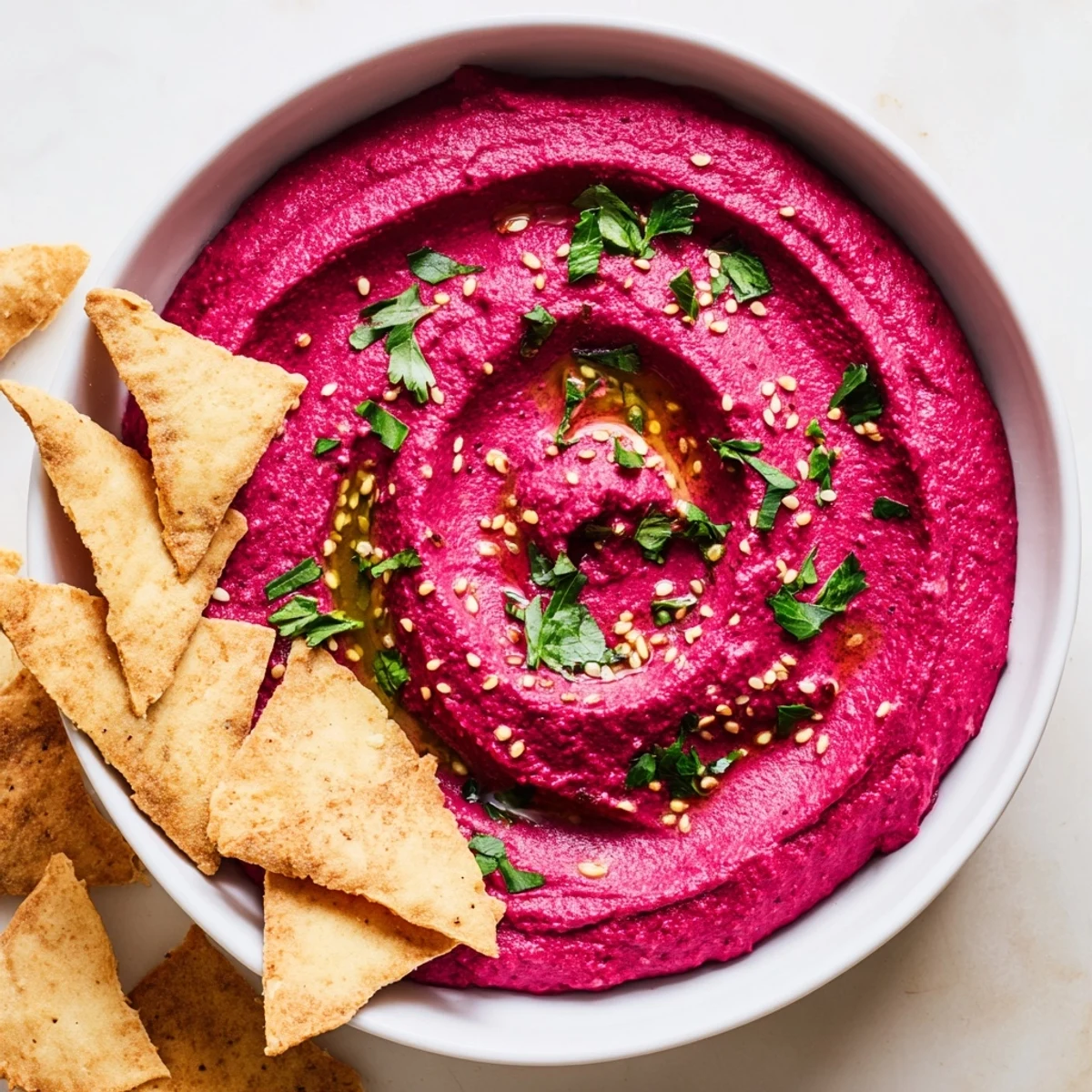 Geroestete Randen Hummus Pita