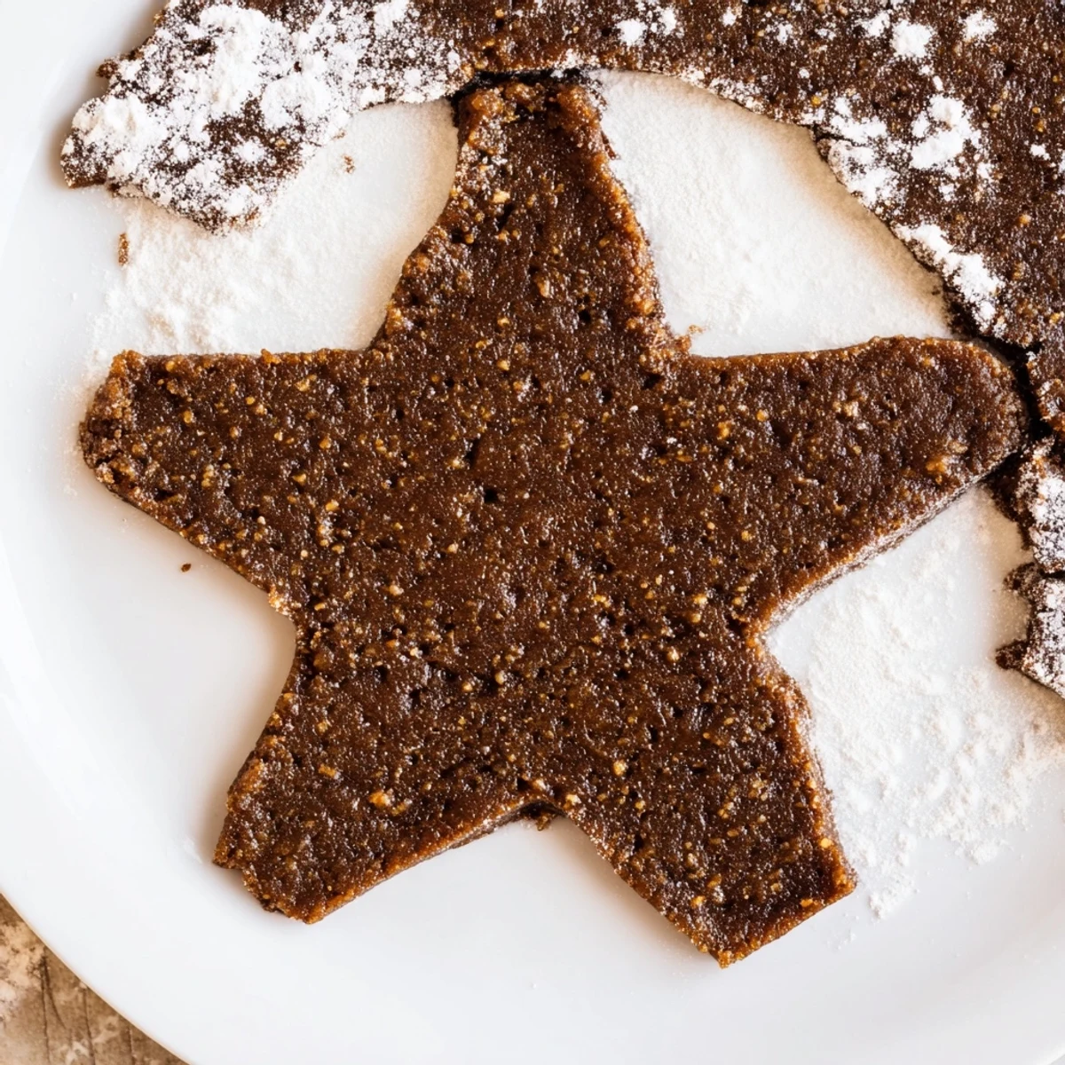 Freshly baked Gingerbread Dough with Flour cookies cooling on a wire rack, golden edges and cozy winter aroma.