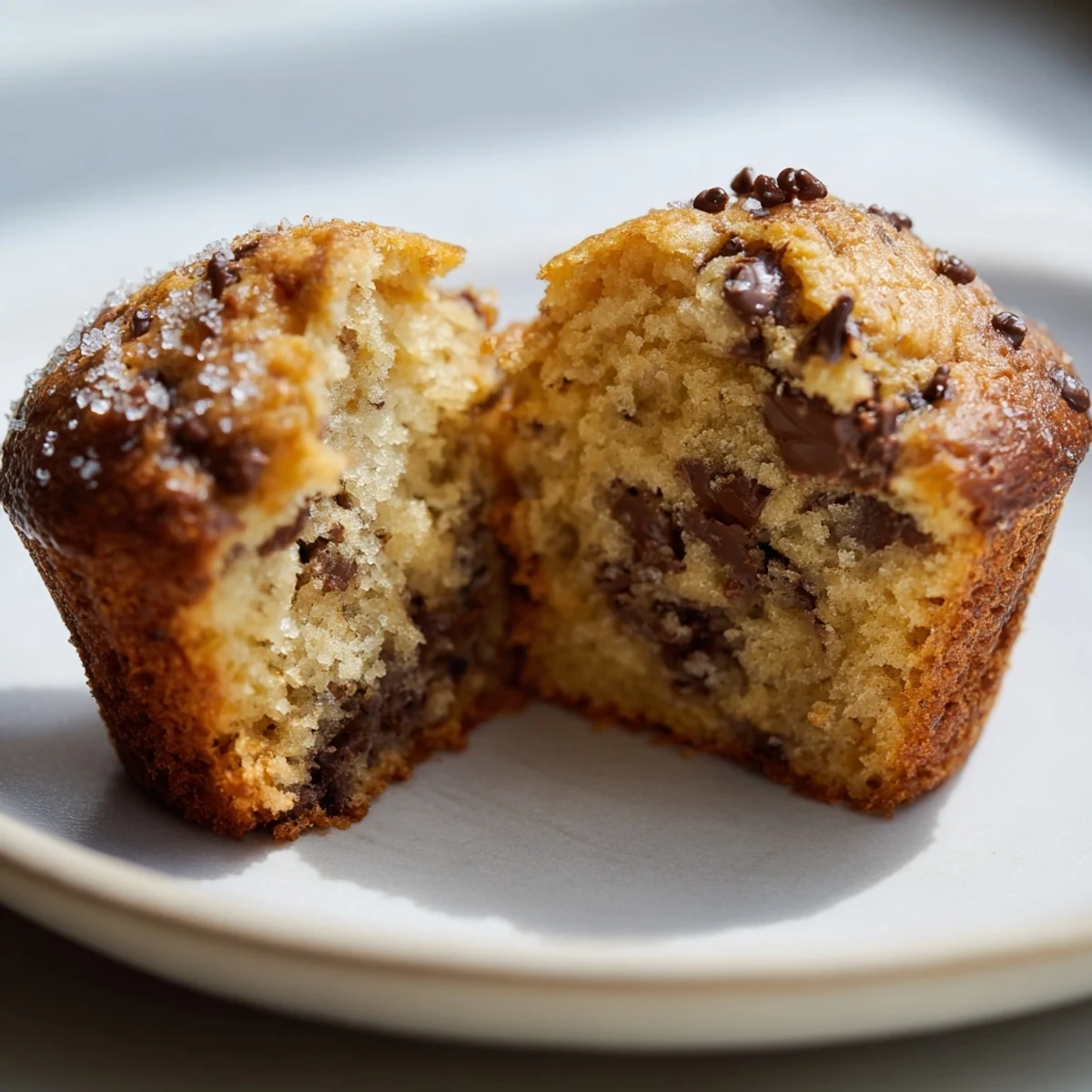 Frisch gebackene Baked Goods mit Schokoladenchips auf rustikalem Holzbrett serviert.