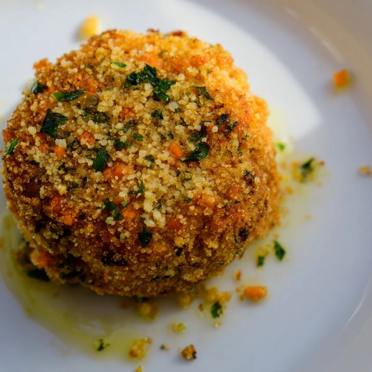 Goldbraune Turkey Snack Bites backen auf einem mit Backpapier ausgelegten Blech und duften köstlich nach Kräutern.