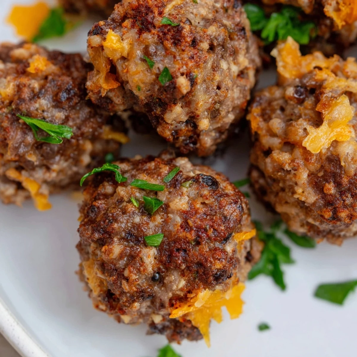 Savory ground beef Beef Snack Bites lined up on parchment, oven-baked for a healthy, high-protein snack.