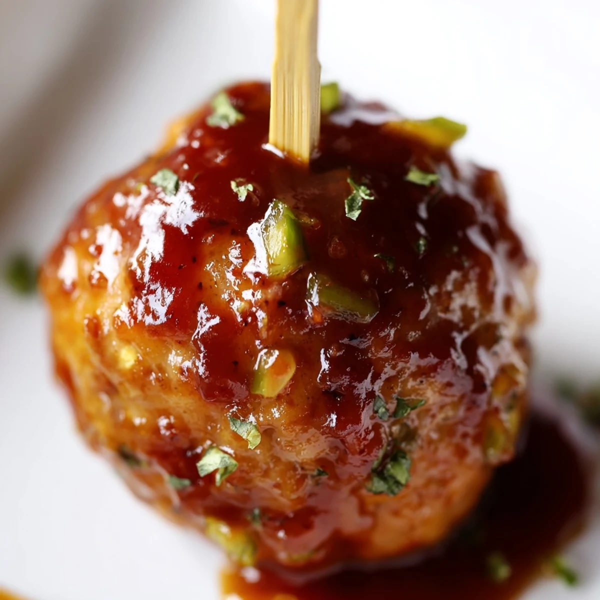 Easy American Turkey Appetizer Meatballs paired with colorful cocktail picks for a party appetizer.