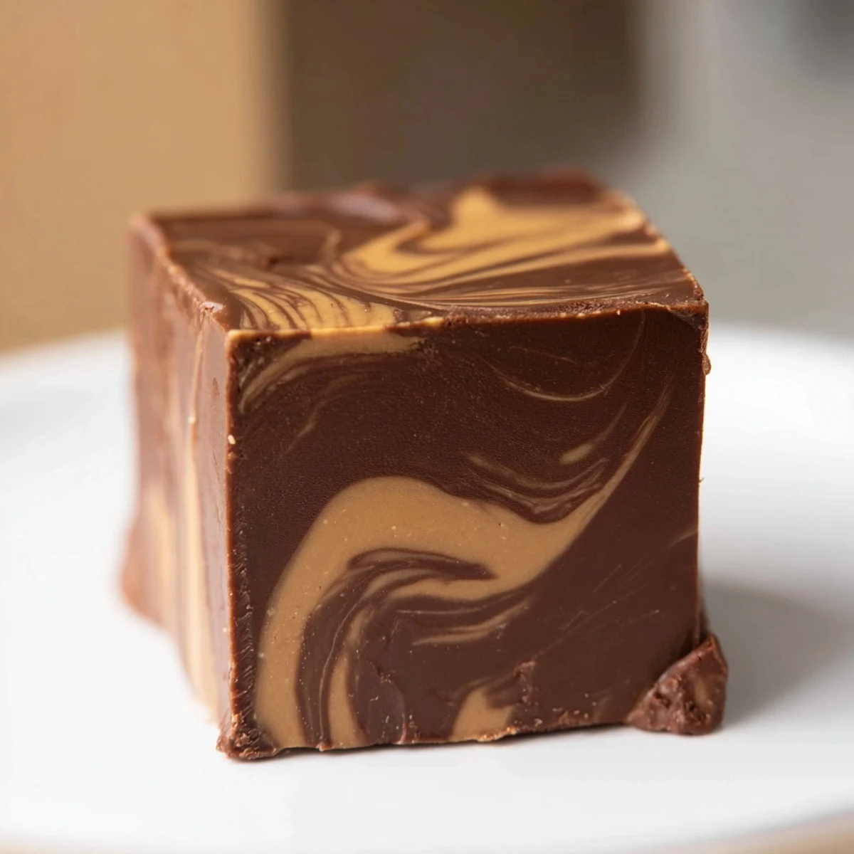 Decadent Chocolate Peanut Butter Fudge Squares cut into neat portions.