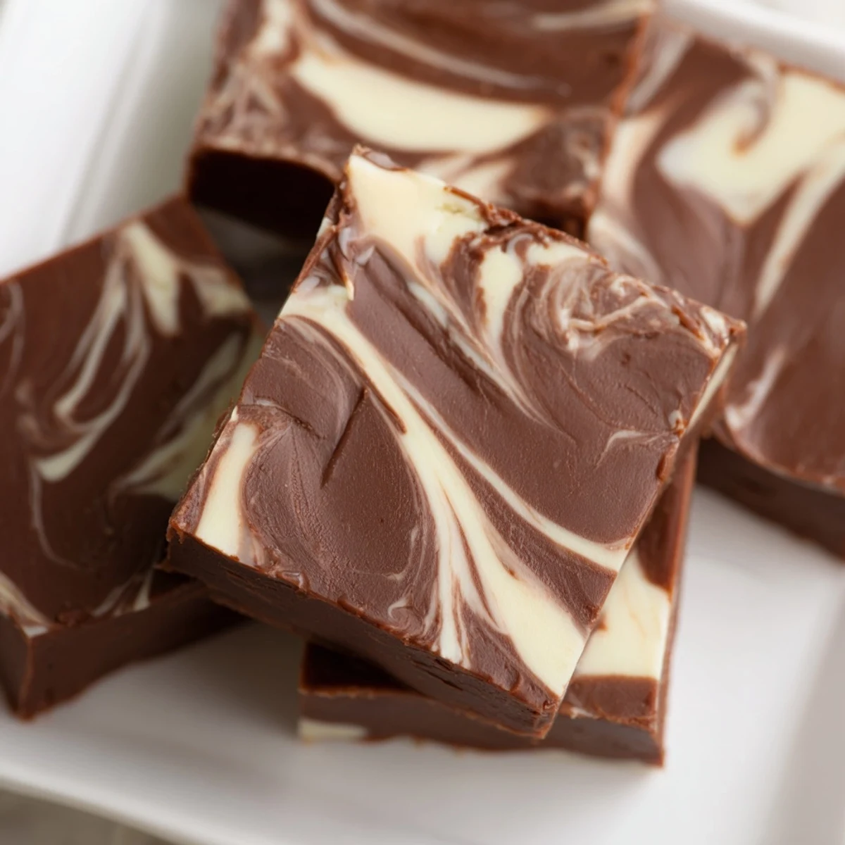Homemade Irish Cream Fudge cooled to perfection, showcasing a smooth, glossy chocolate texture.