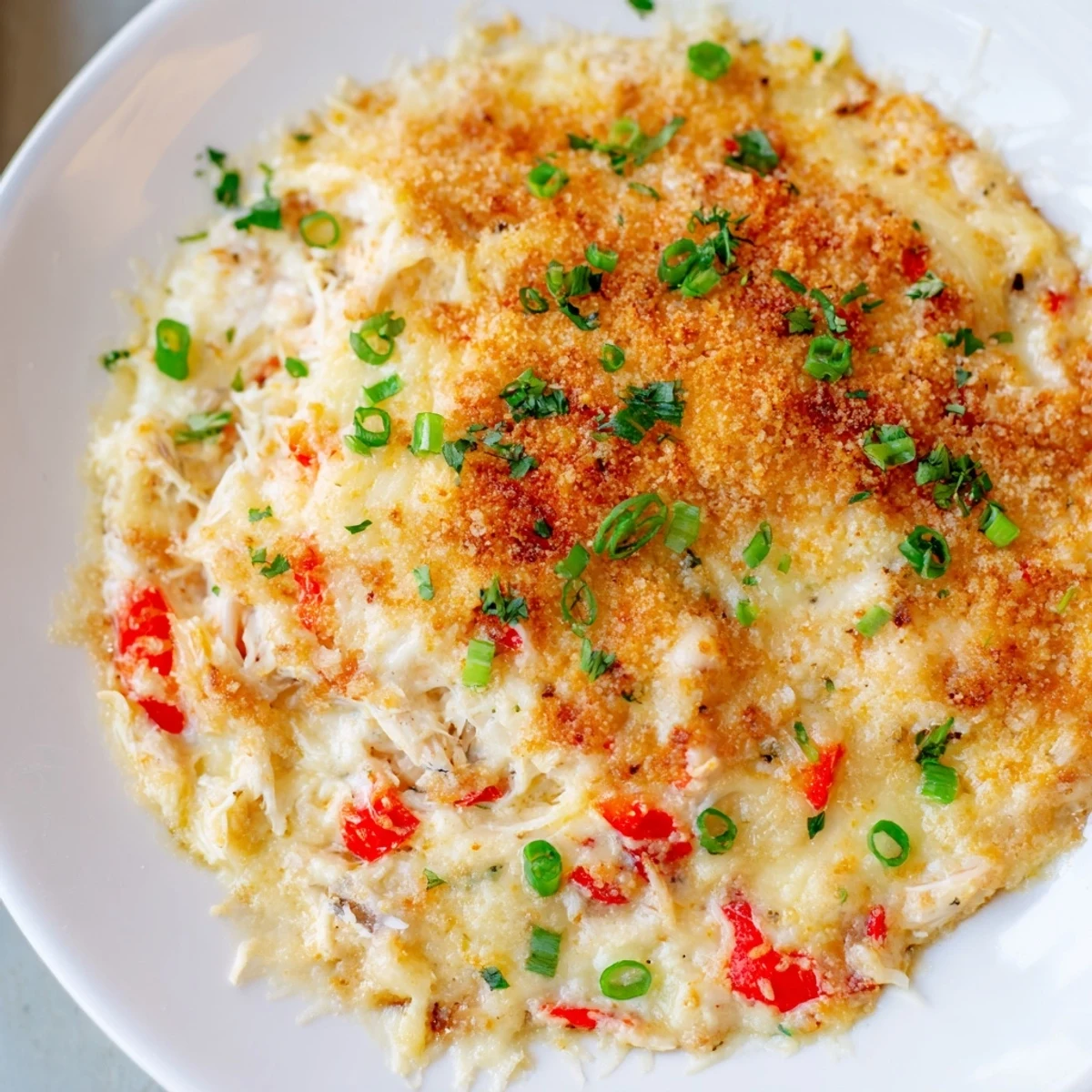 Crab Dip mit Crackern und Crostini: Warme, cremige Füllung mit saftigem Krabbenfleisch und knusprigen Bissen.