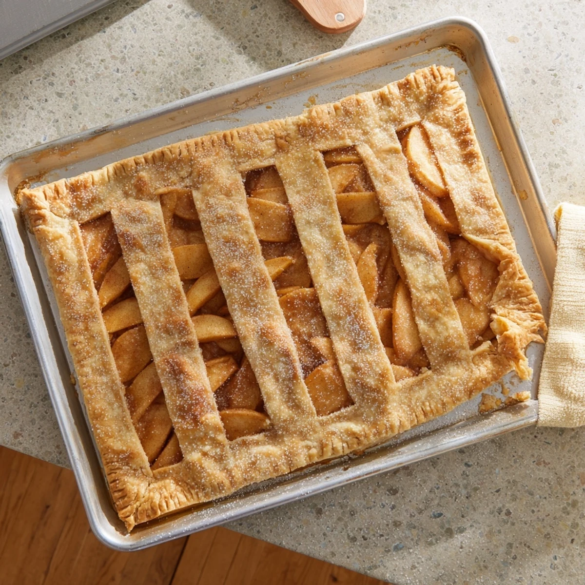 Leckerer Apfel Plattenkuchen