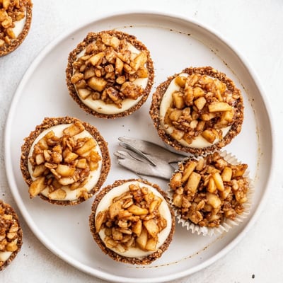 Apfel Crisp Mini Käsekuchen